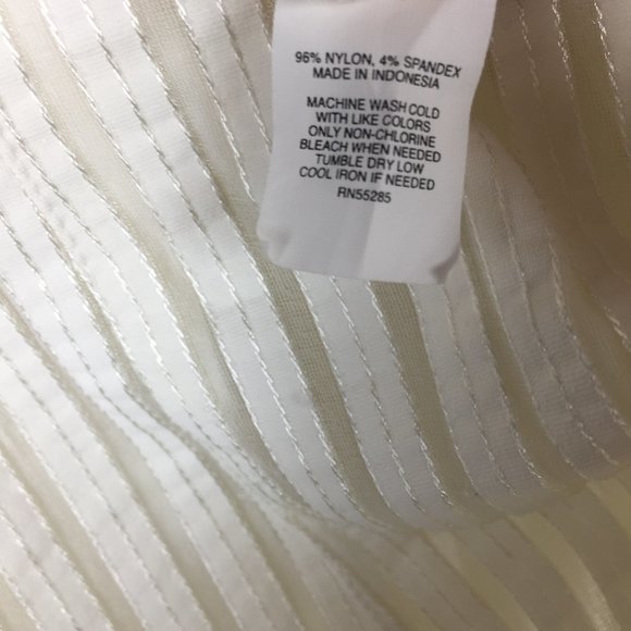 Express Medium Button Down Shimmer Thread Top - Picture 8 of 9